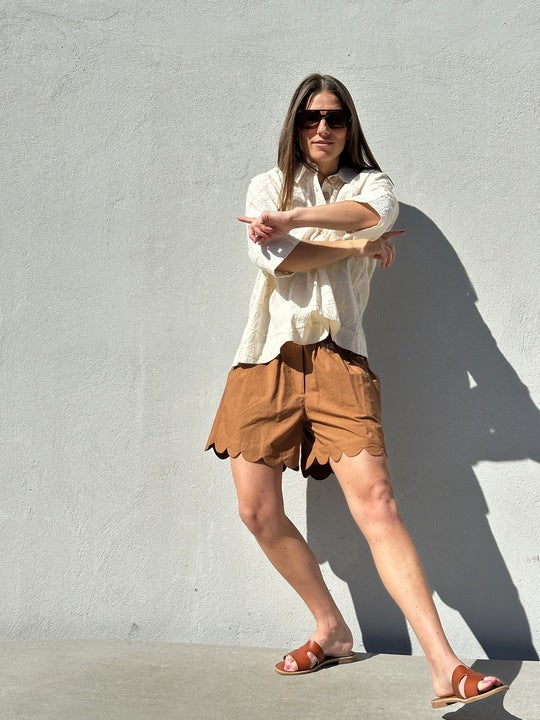 Gaspar 2601904 Honolulu shorts poplin nougat
