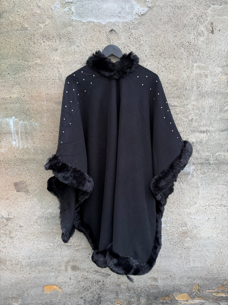 By Engbork Melanie strik poncho black