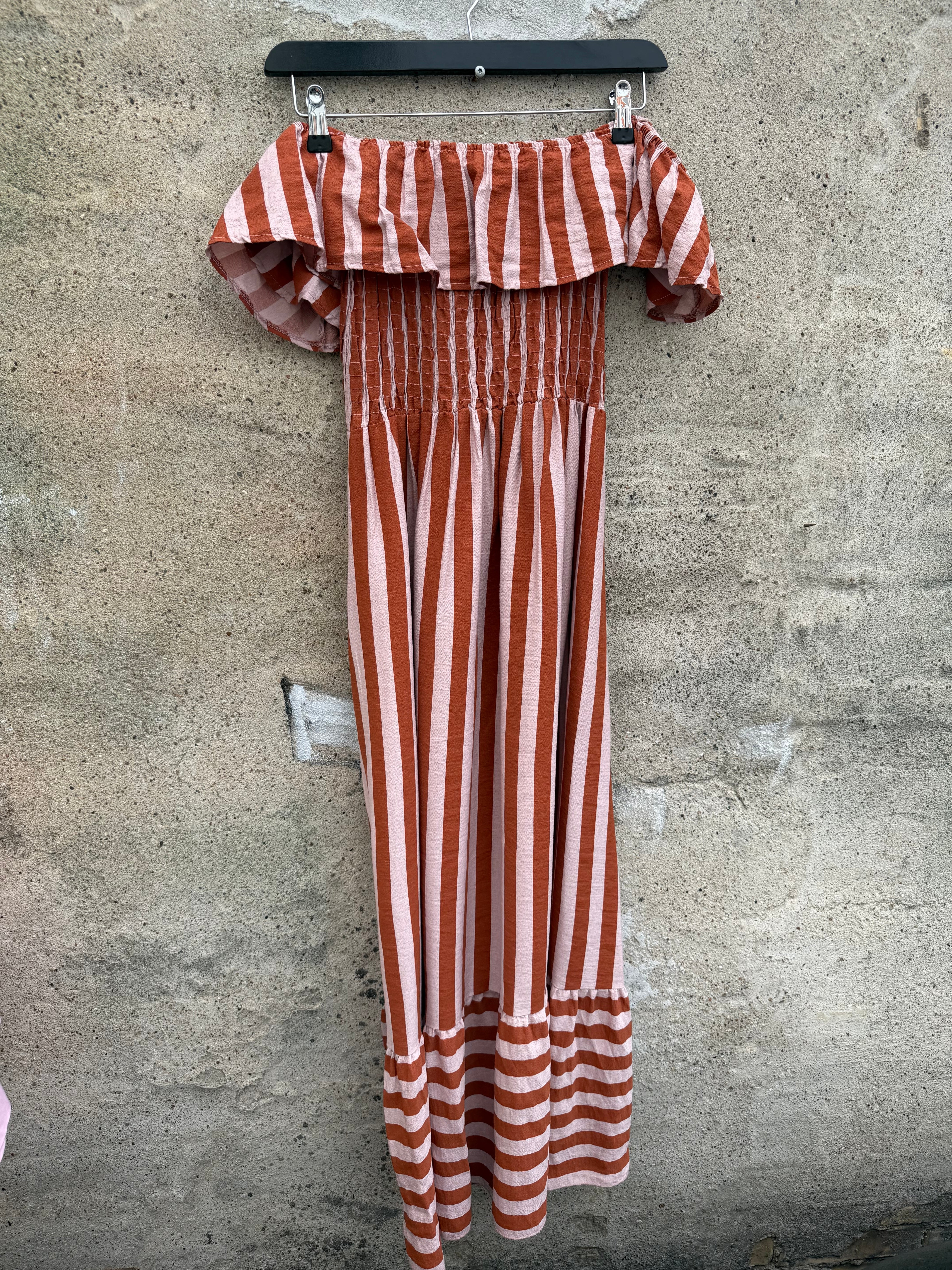 Qnuz 9417 dress stripe smock toscana