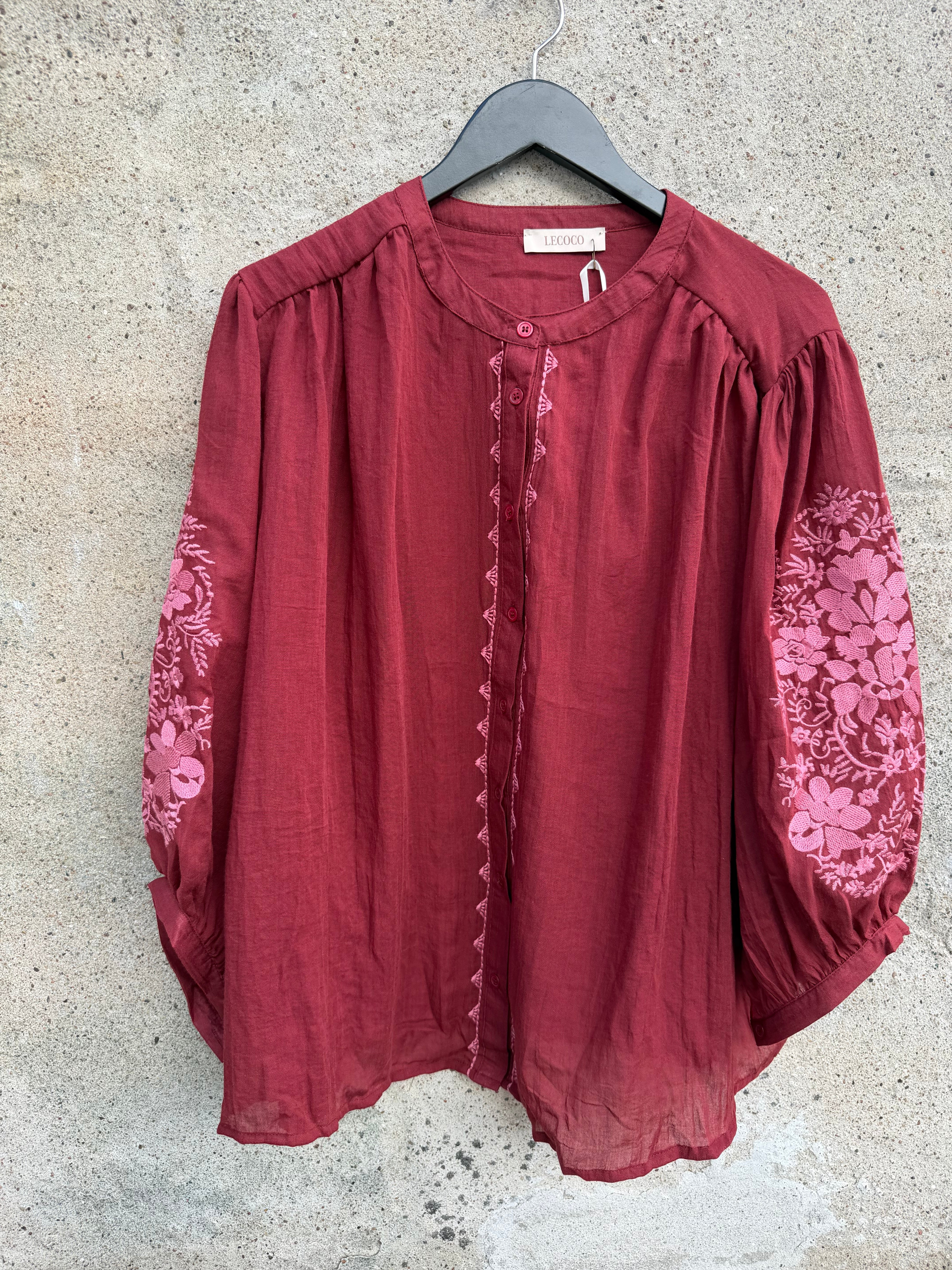 LECOCO 35238 Nicola shirt wine red