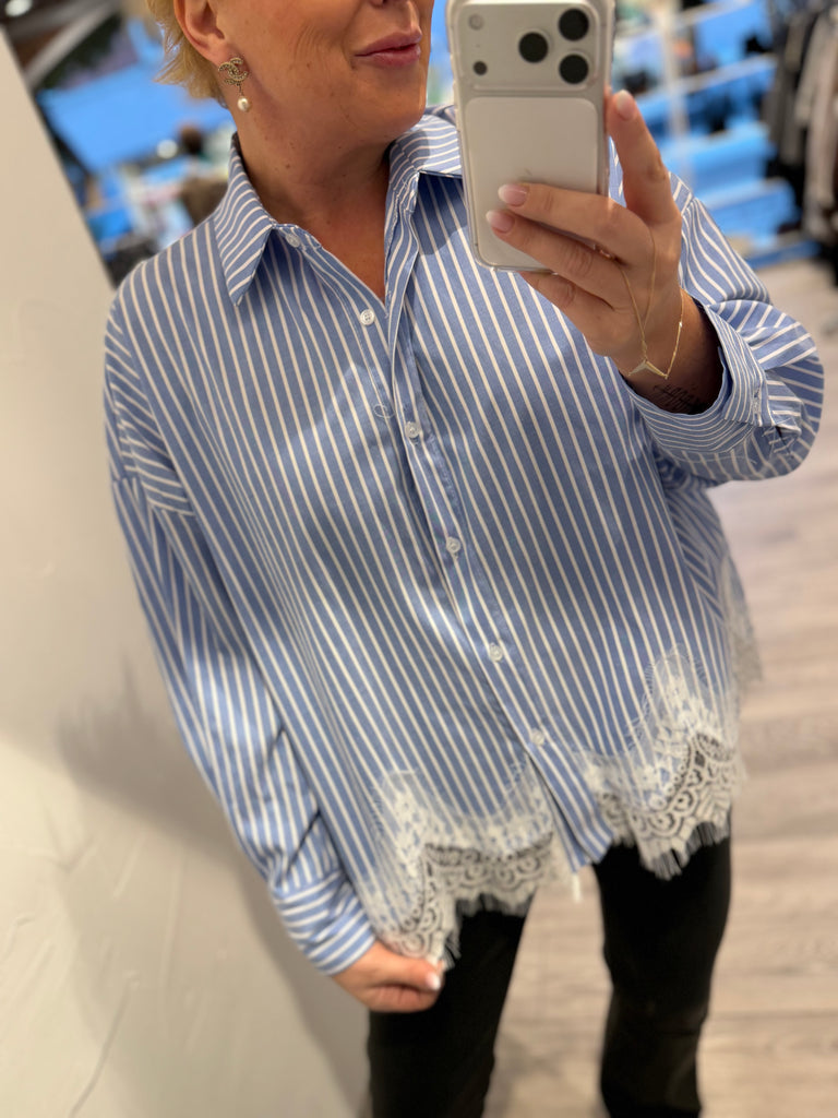 By Engbork Bilma skjorte lace stripe