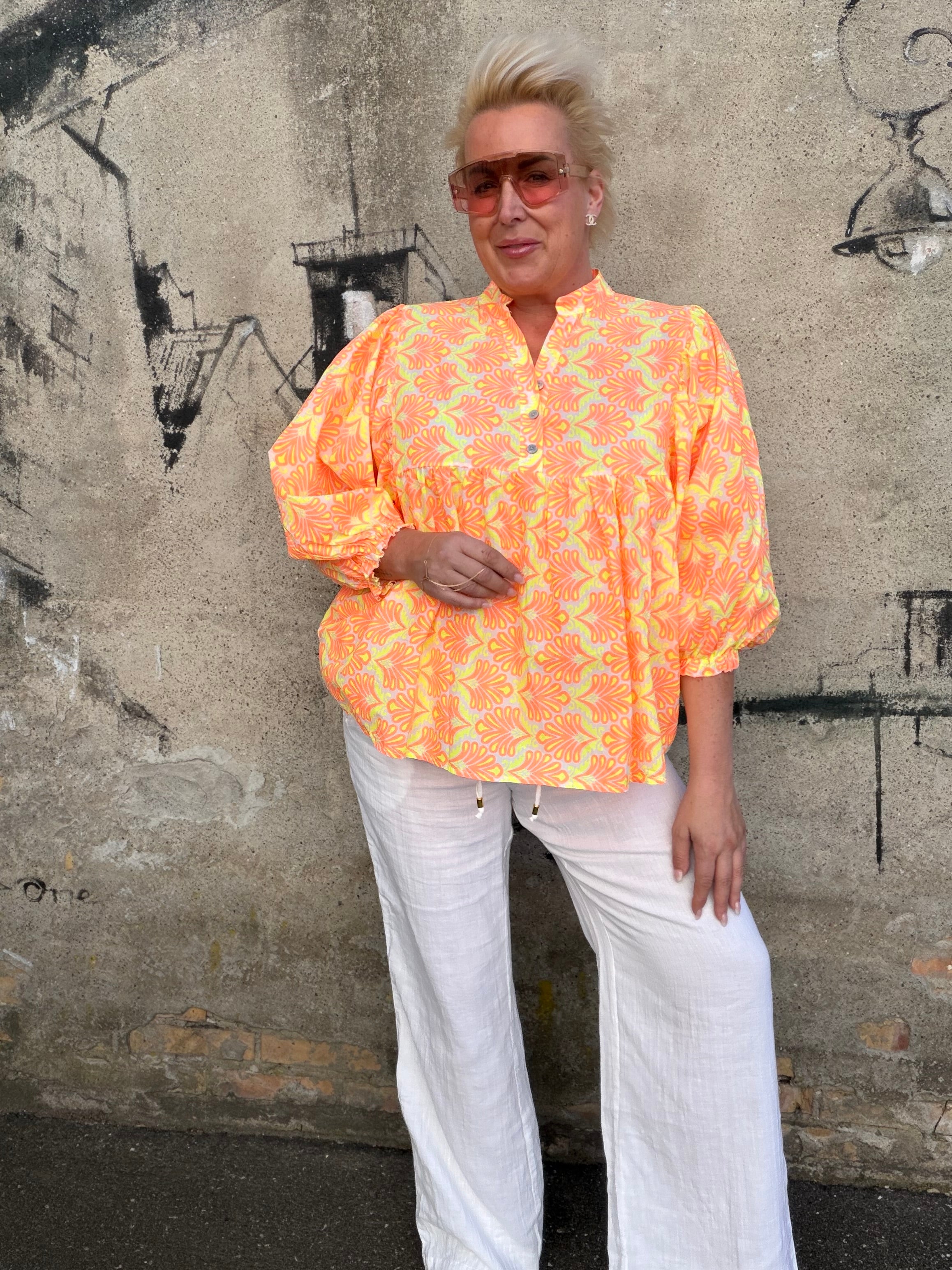 By Engbork Adelina shirt print orange