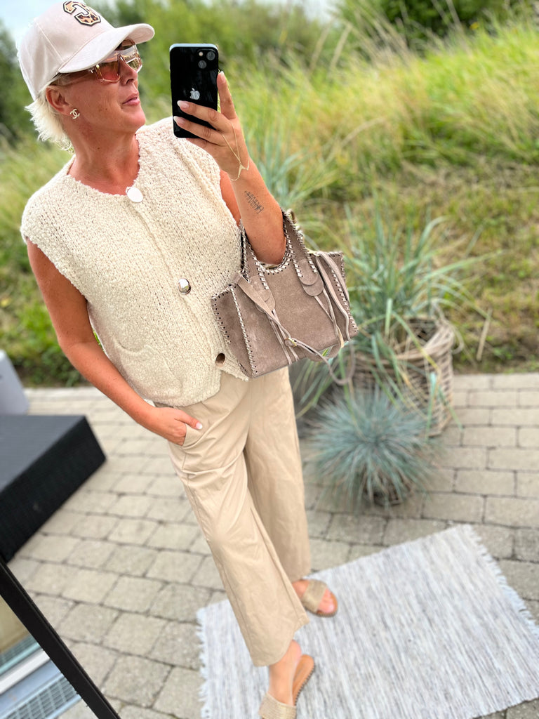 Boho Love B1271 pants coatede beige