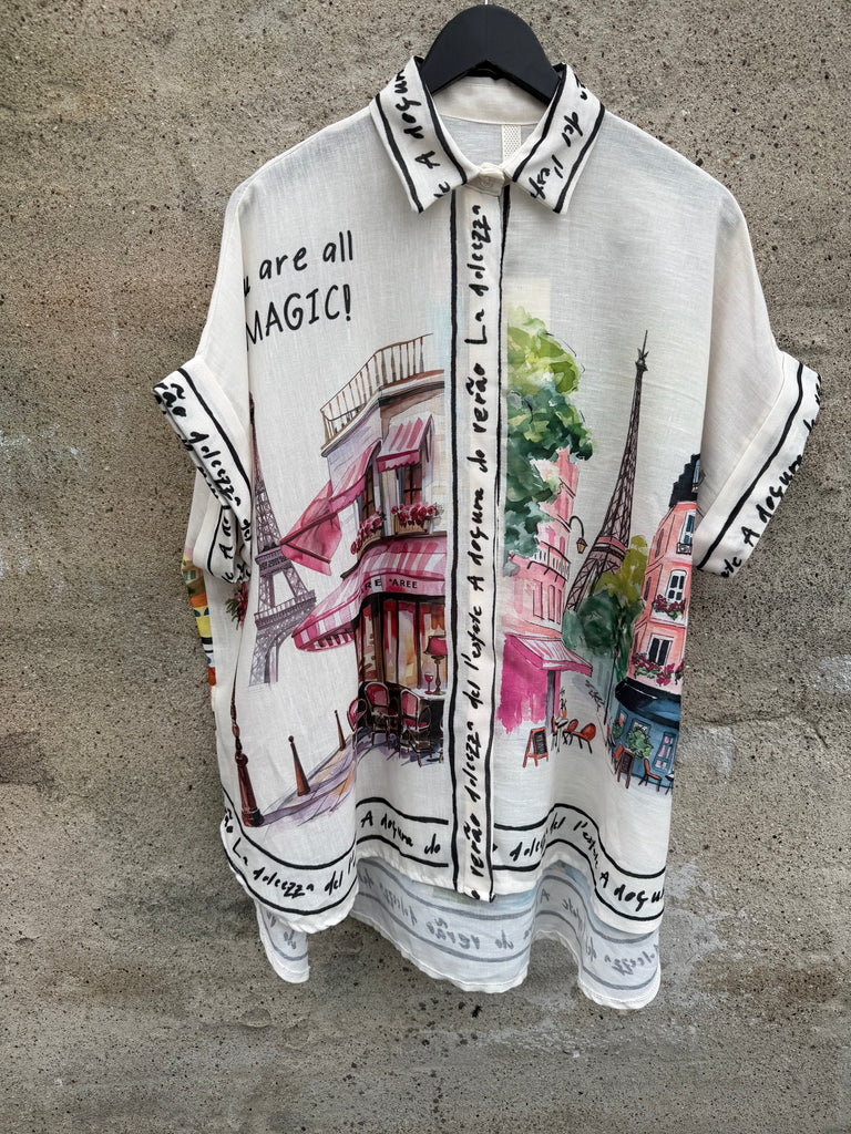 Magic shirt print cream