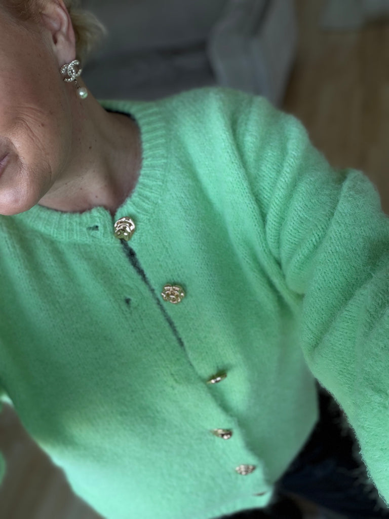 By Engbork Mindy strik cardigan mint