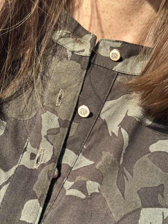 Gaspar 2601700 Luna camo dress green