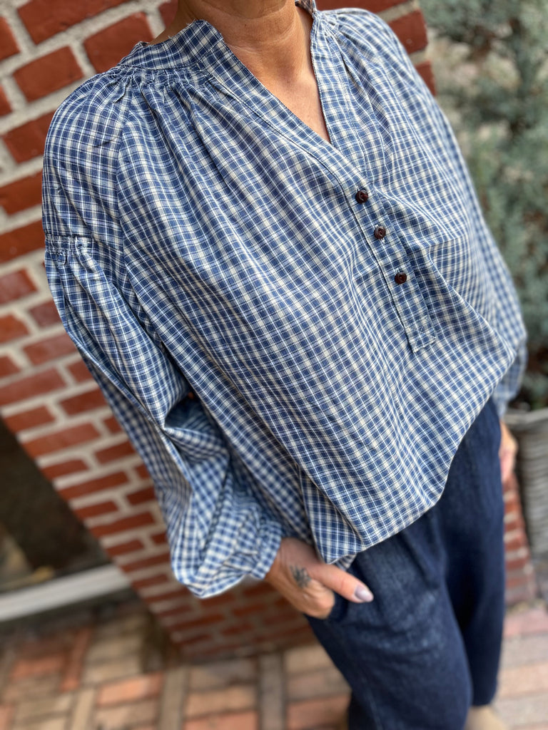 LECOCO 34937 skjorte tern blue