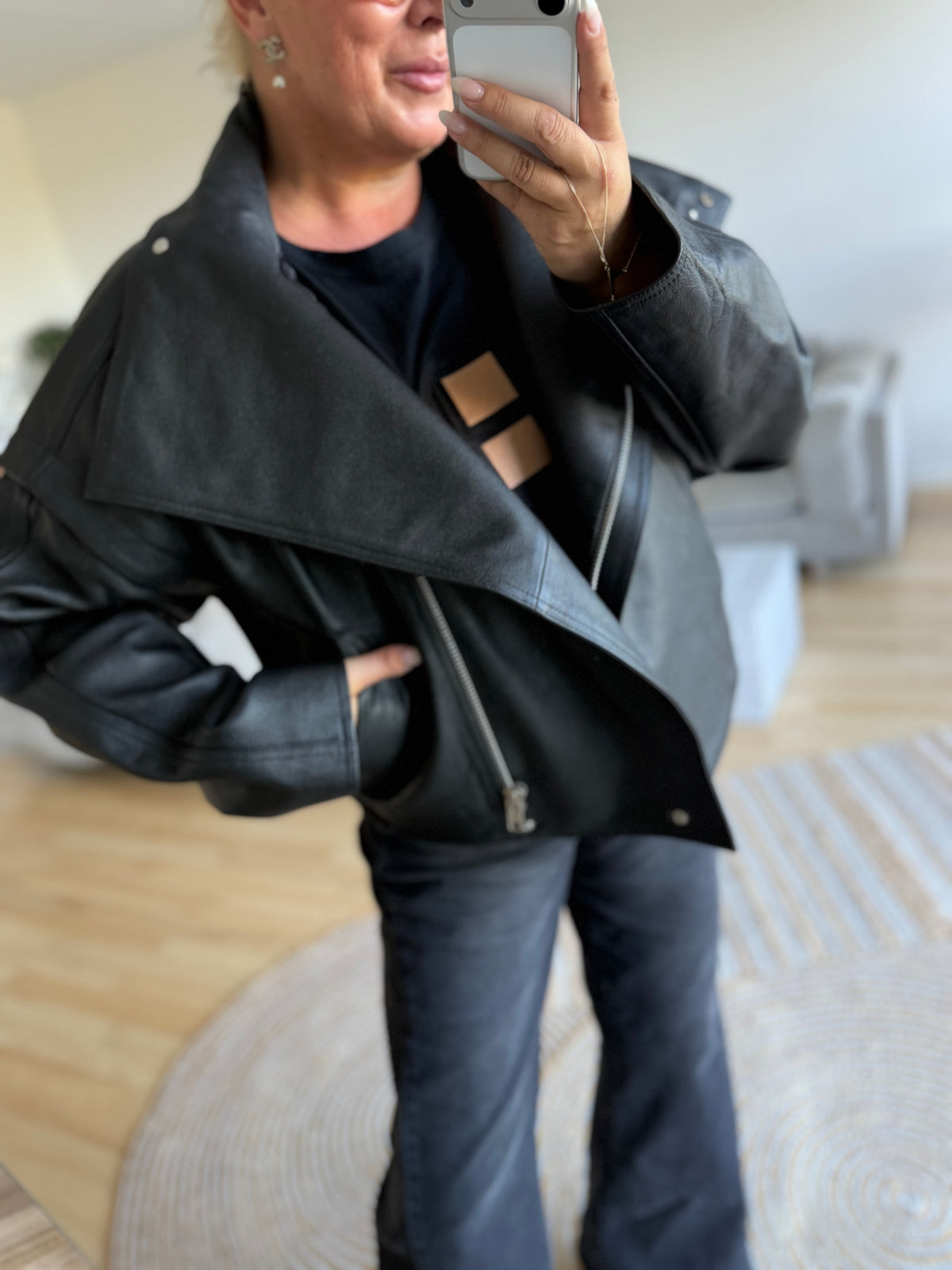 Sofie Schnoor SNOS757 Nikita leather jacket black