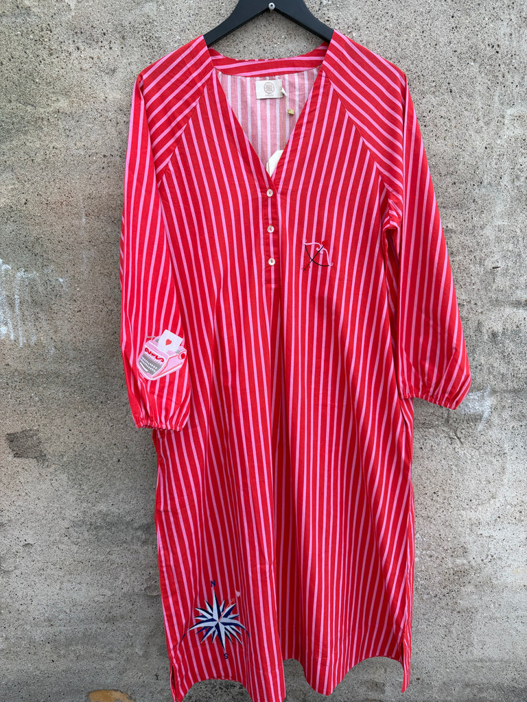 WAUW Ulrikke dress stripe red