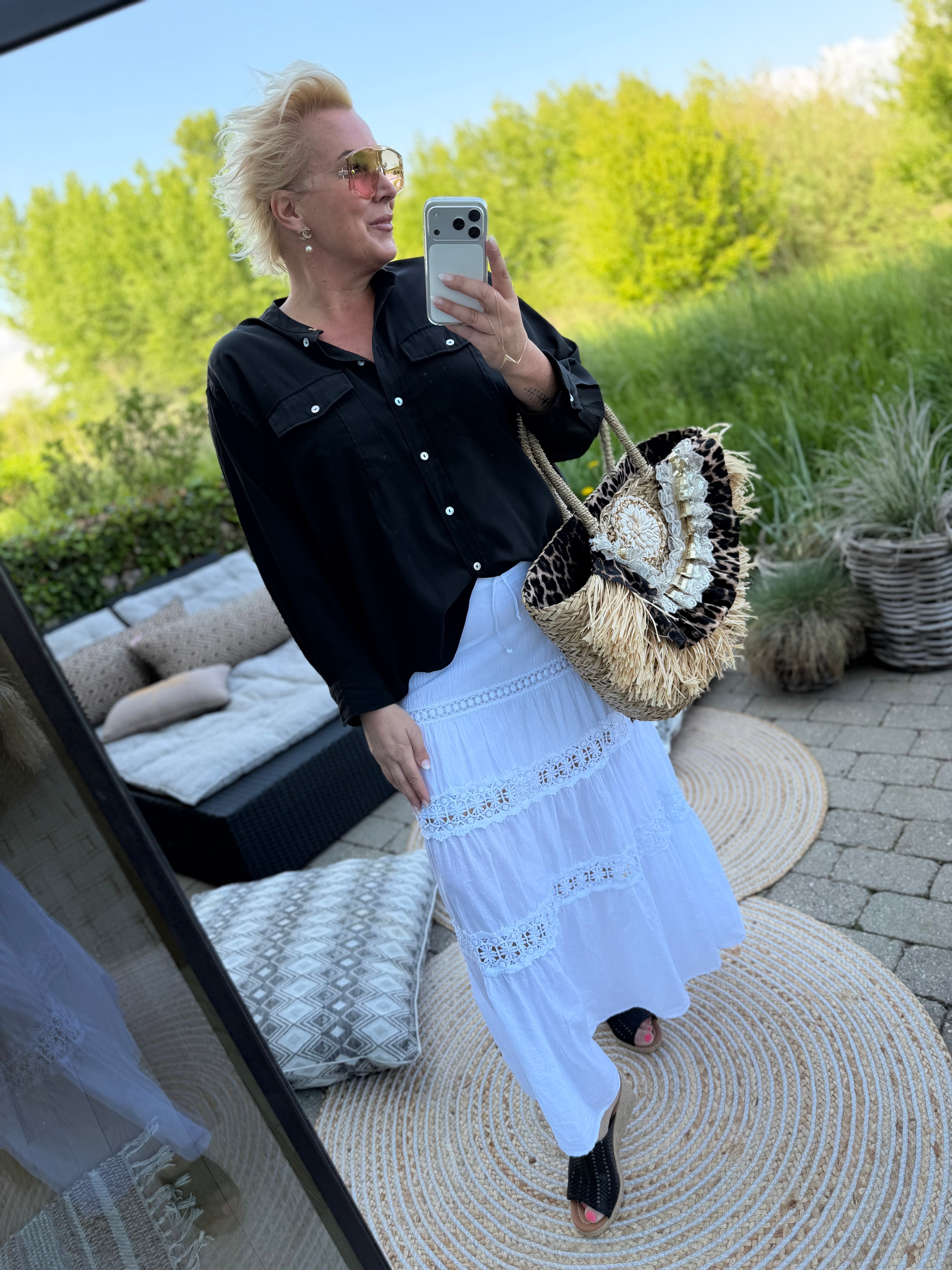 By Engbork Pamela long skirt white