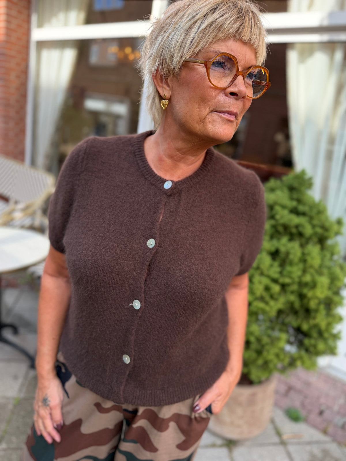 LECOCO 35268 Erin SS strik brown