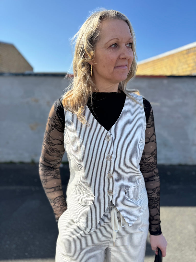 LECOCO 34666 Lianna vest stripe off