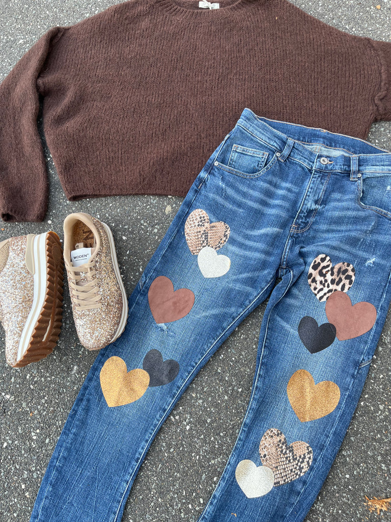 By Engbork Milo jeans hearts denim