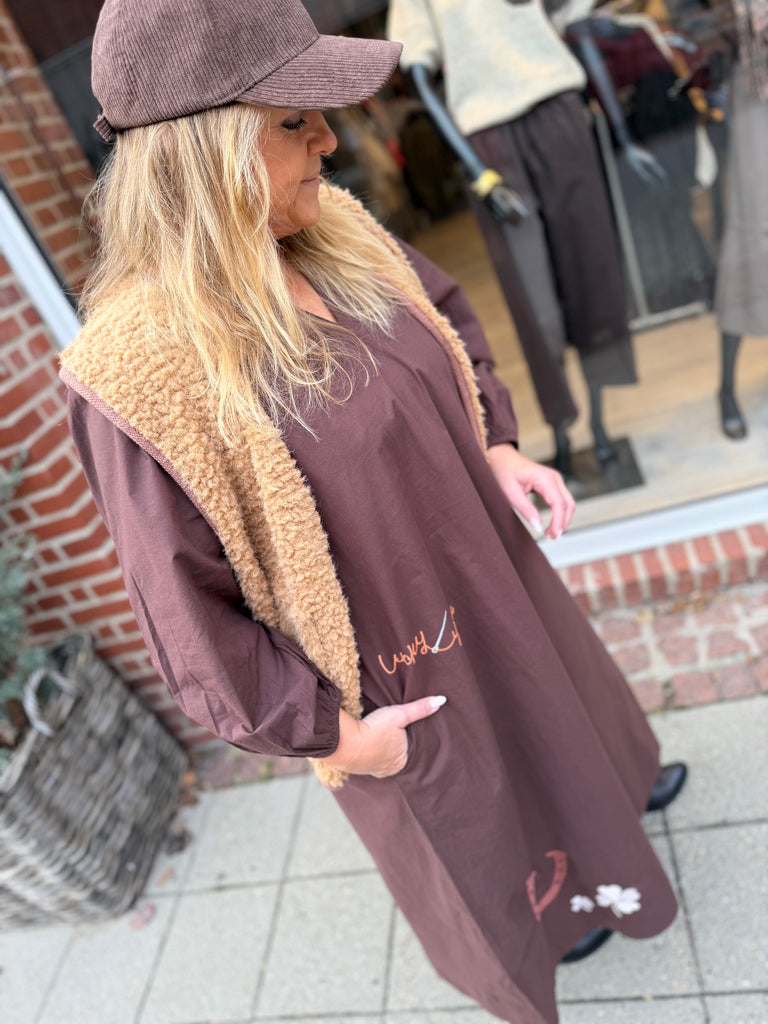 WAUW The good luck dress chocolate