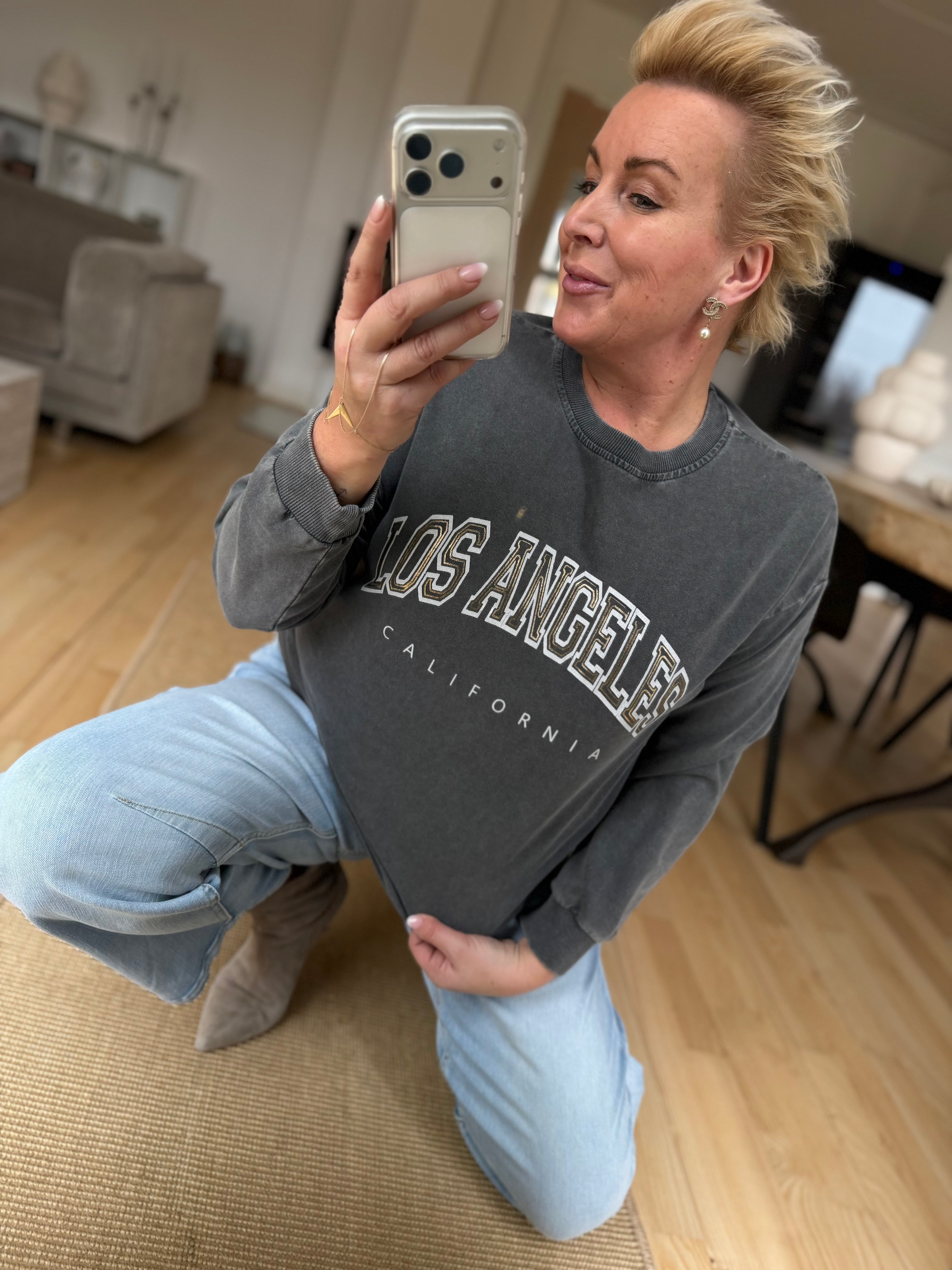 By Engbork Los A sweat blouse grey