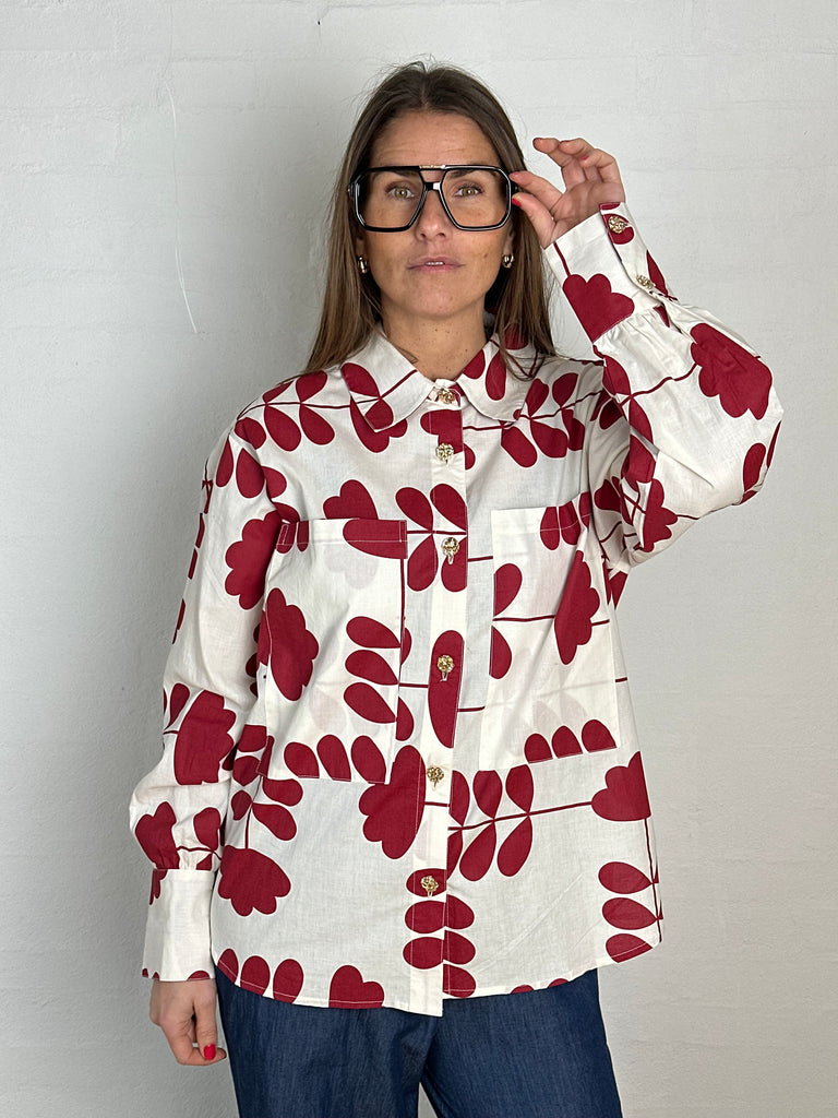 Gaspar 2601309 Malmø print shirt off white