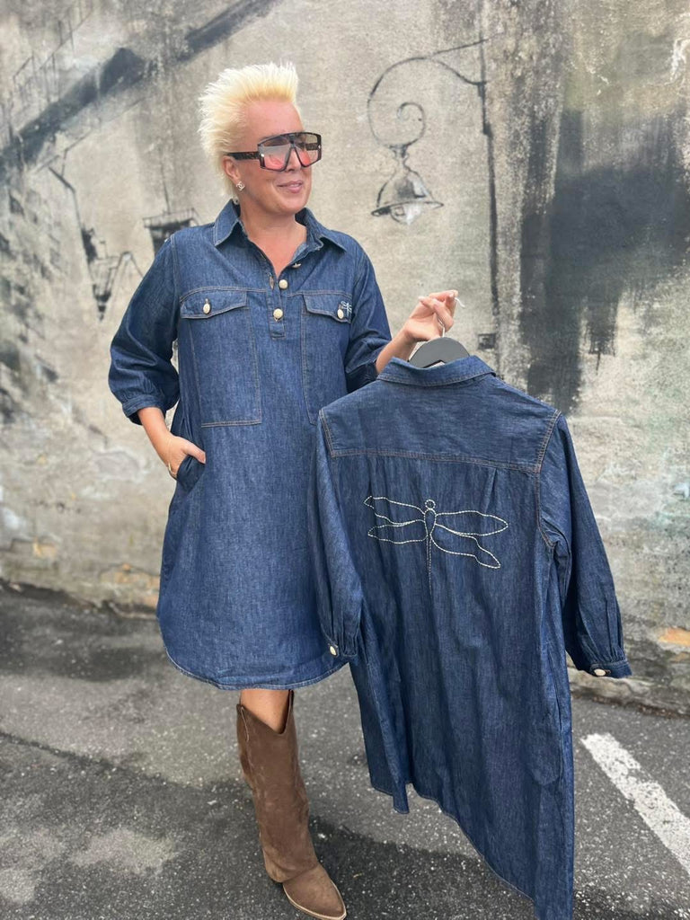 Gaspar 2507720 Rio denim dress dark