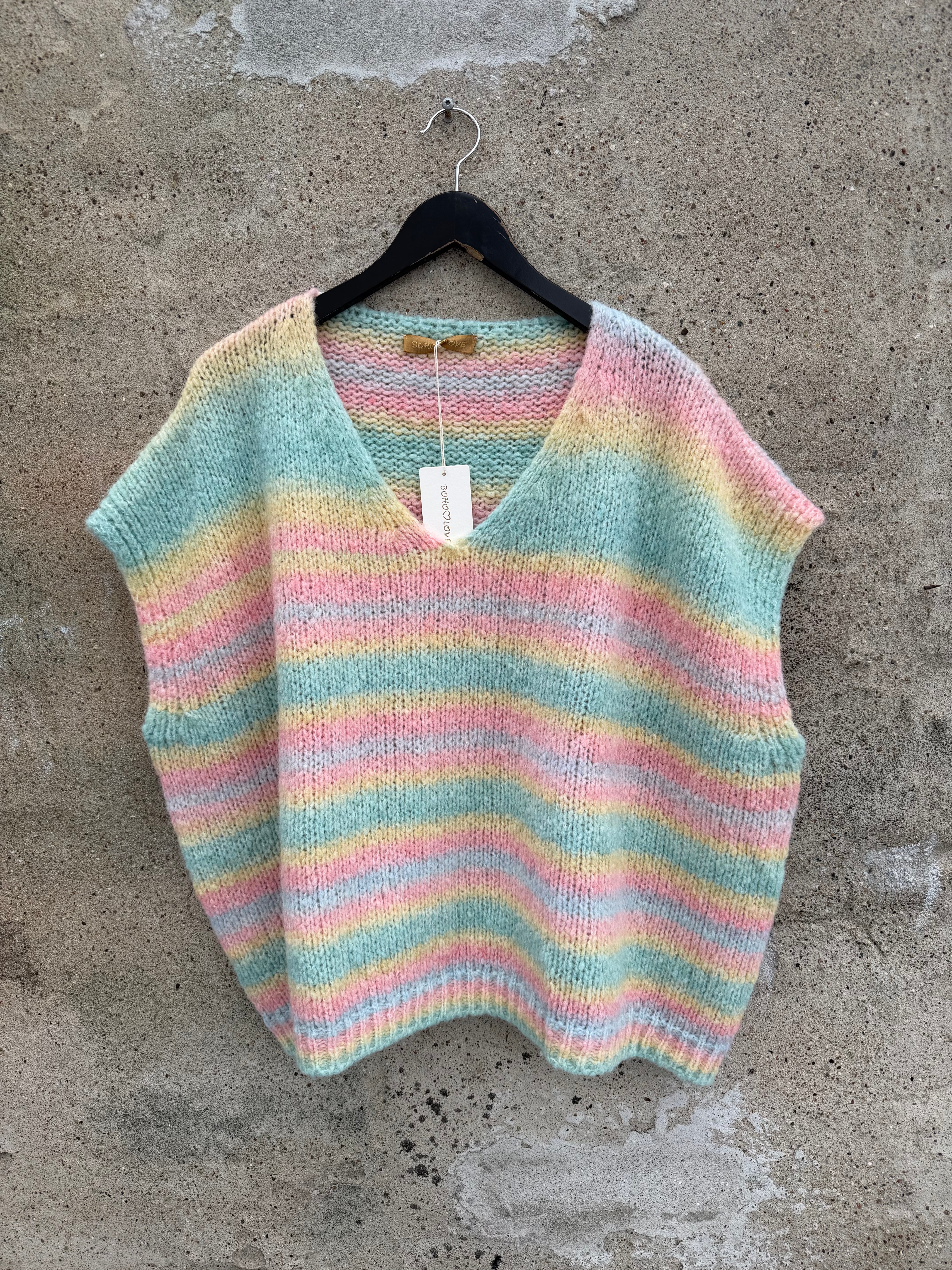 Boho Love B1198 strik vest pastel