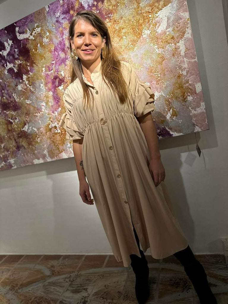 By Engbork Koko 9519 kjole lang beige