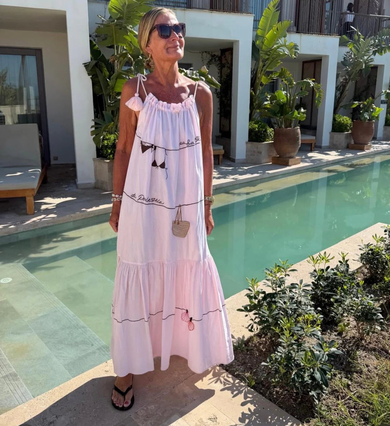 WAUW Gitte 10223 dress embroidery light pink
