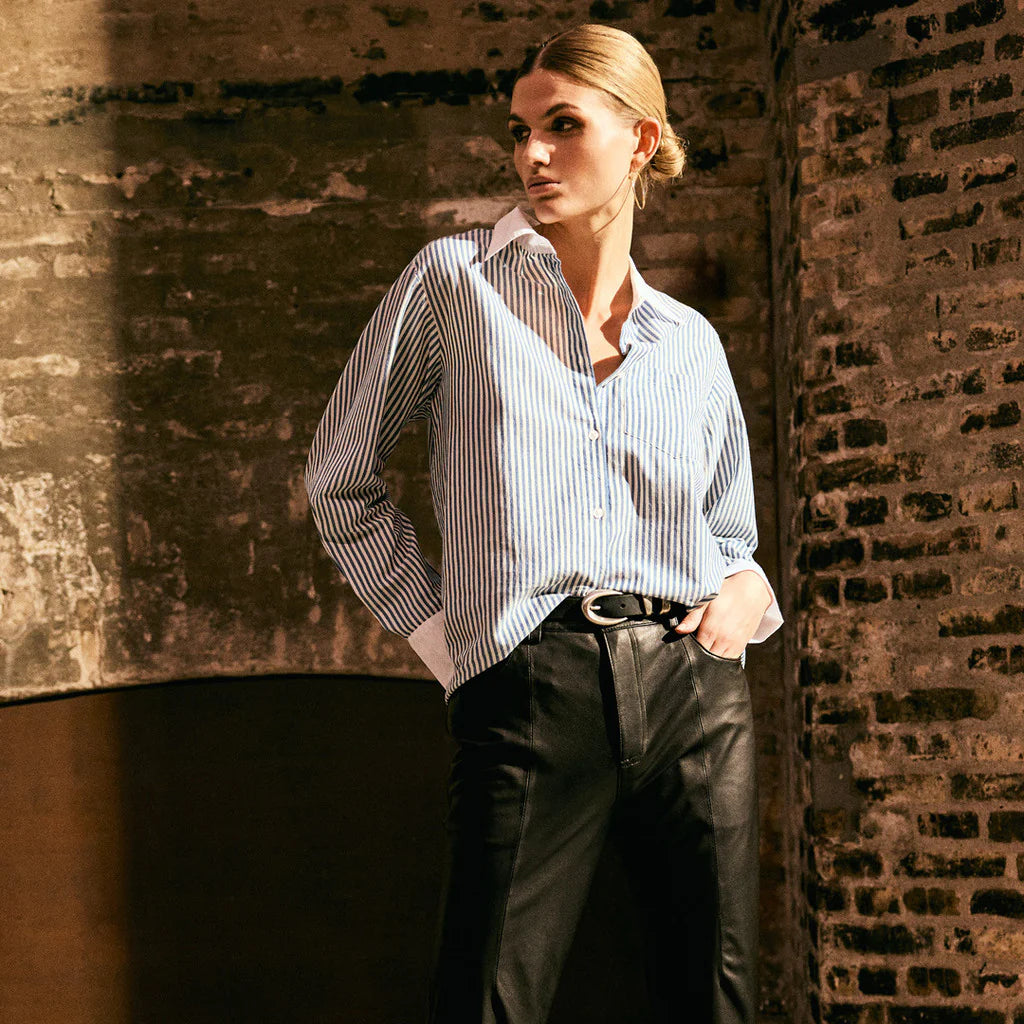 Depeche 100416 Karen shirt stripe blue