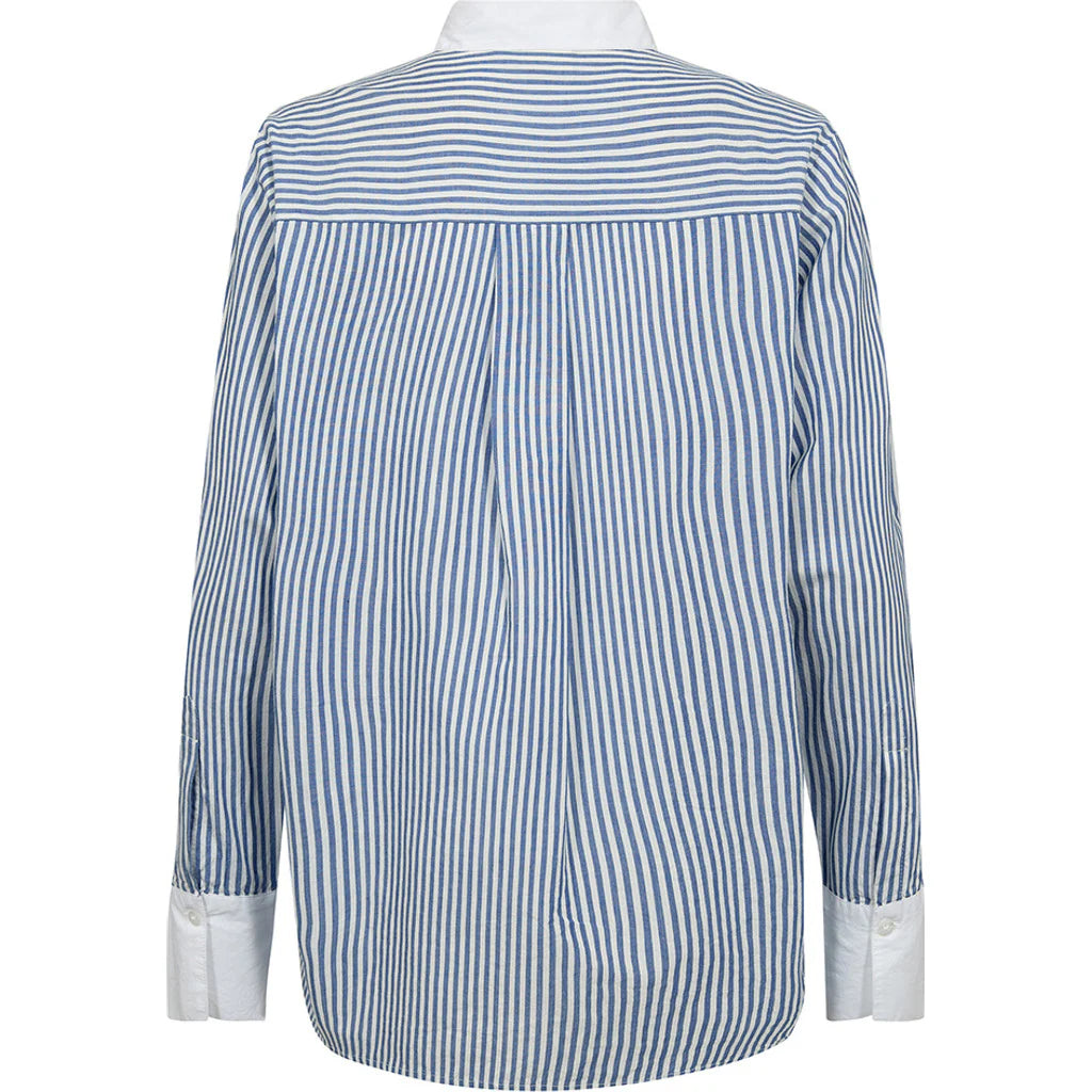 Depeche 100416 Karen shirt stripe blue
