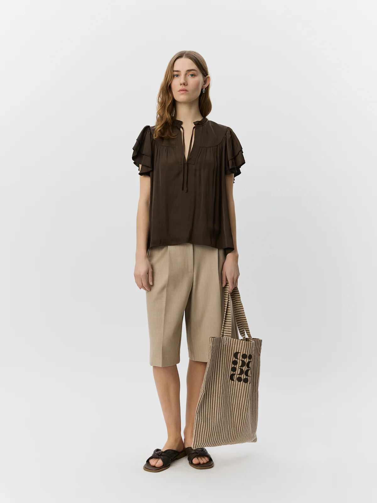 Sofie Schnoor S262190 Lalila frill top brown