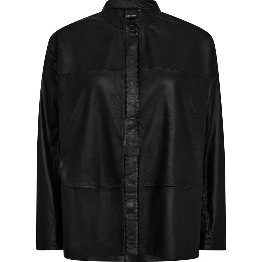 Depeche 51294 Line shirt leather black