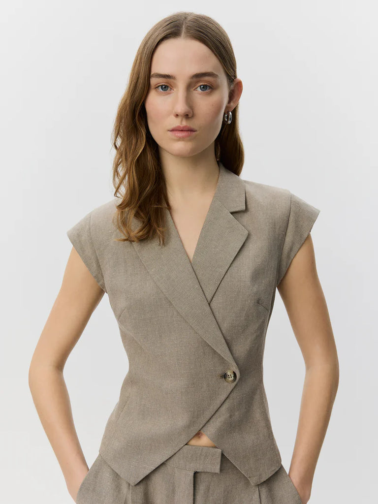 Sofie Schnoor S262235 Majse linen mix cap sleeve blazer