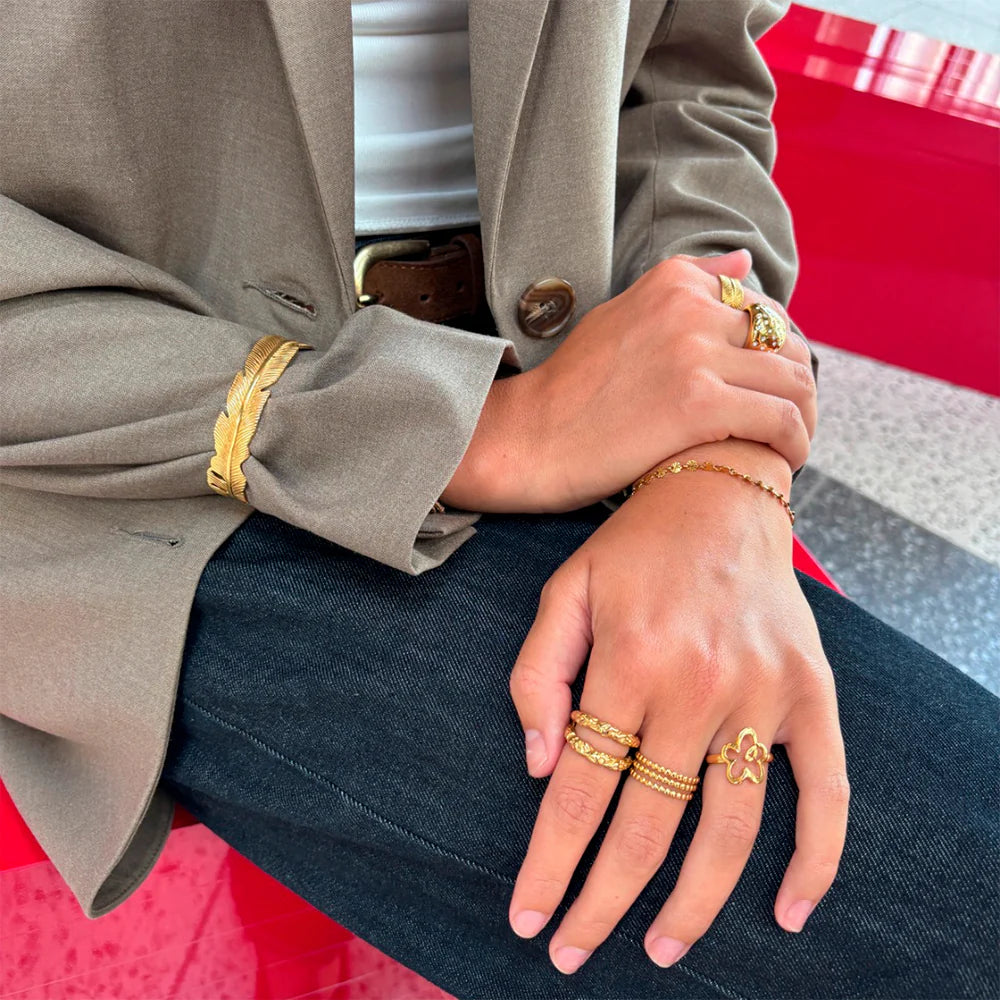 WOLFF jewelry 1195 Leafy bangle G