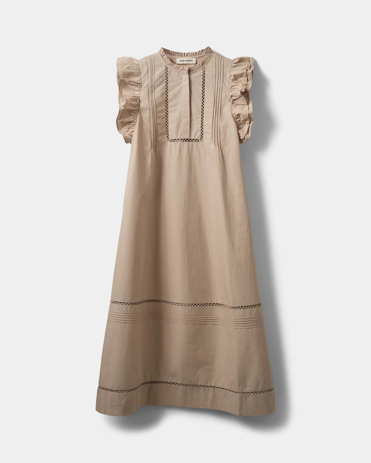 Sofie Schnoor S262147 Otania frill cotton dress gray
