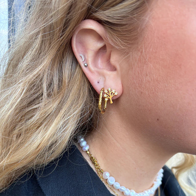 WOLFF jewelry 1212 Rustic square hoops G