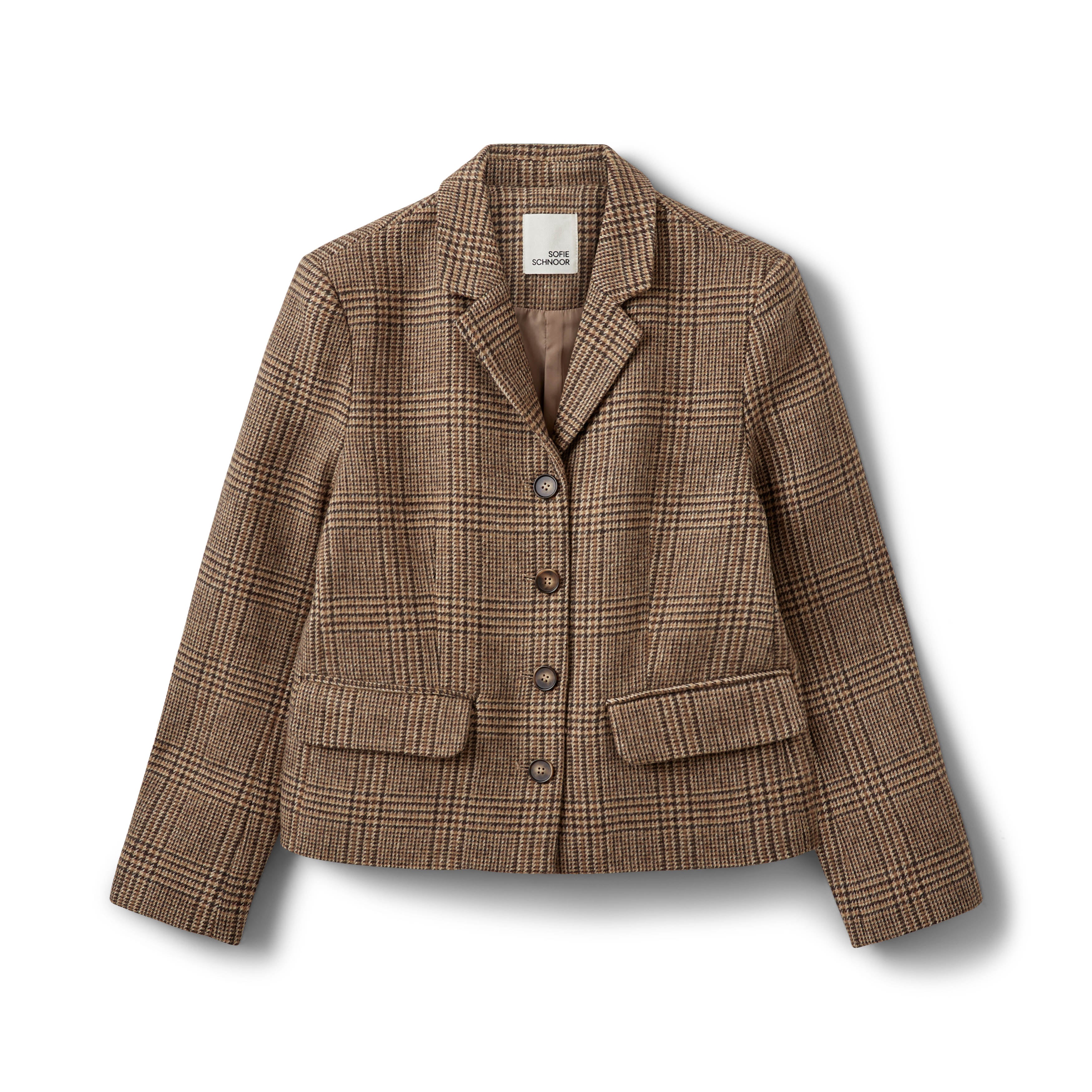 Sofie Schnoor S263200 Elly short blazer brown check