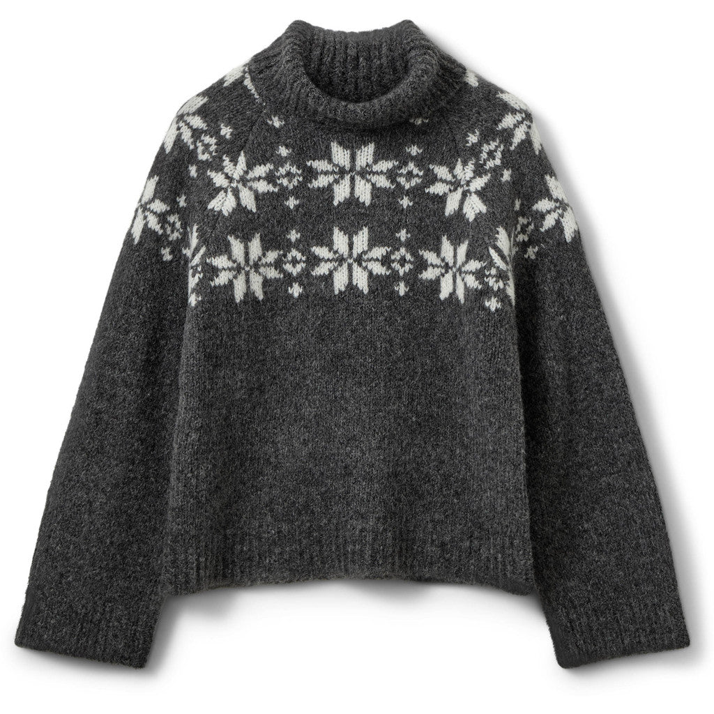 Sofie Schnoor S264272 Panna star knit sweater dark grey