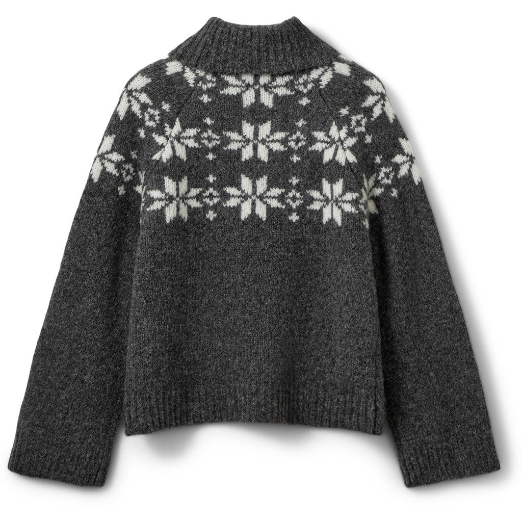 Sofie Schnoor S264272 Panna star knit sweater dark grey