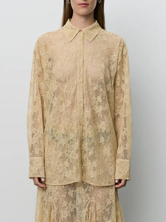 Sofie Schnoor S263295 Sylvine dressed lace shirt sand