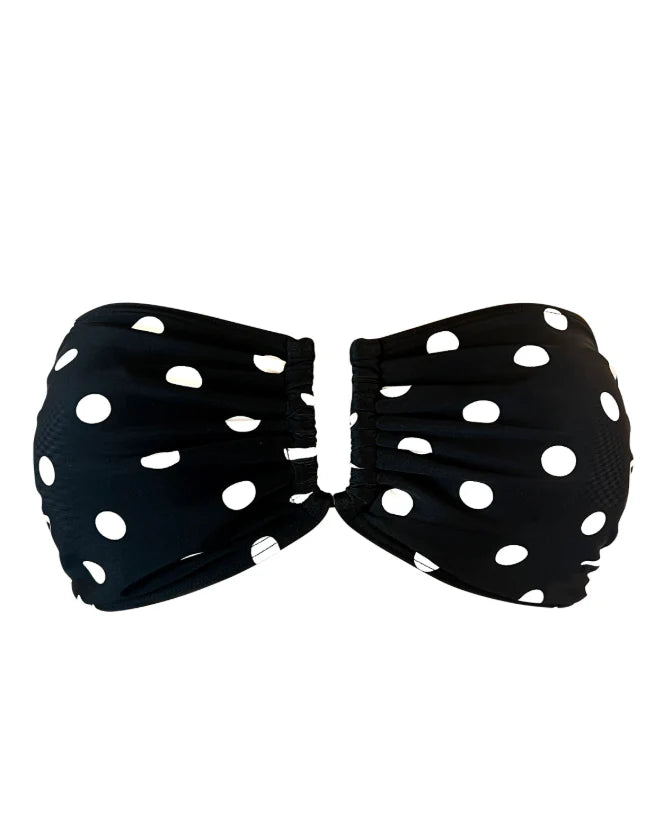 Kaanda Sophia bandeau bikini top polka dot