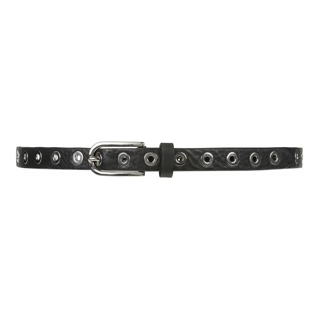 Depeche 11478 Narrow eyelet belt silver