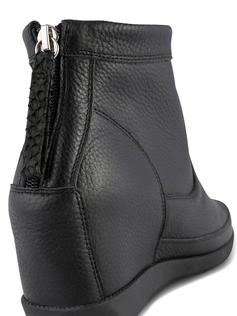 Woden Emmy leather støvle black