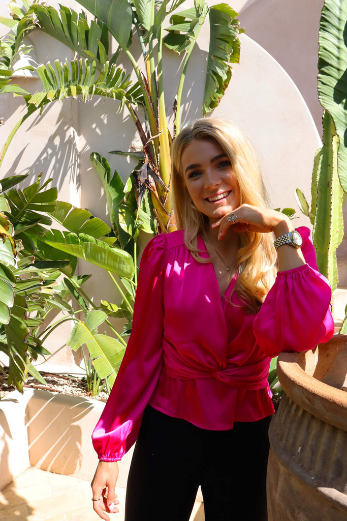 Liberte 22120 Tiki LS twist blouse pink