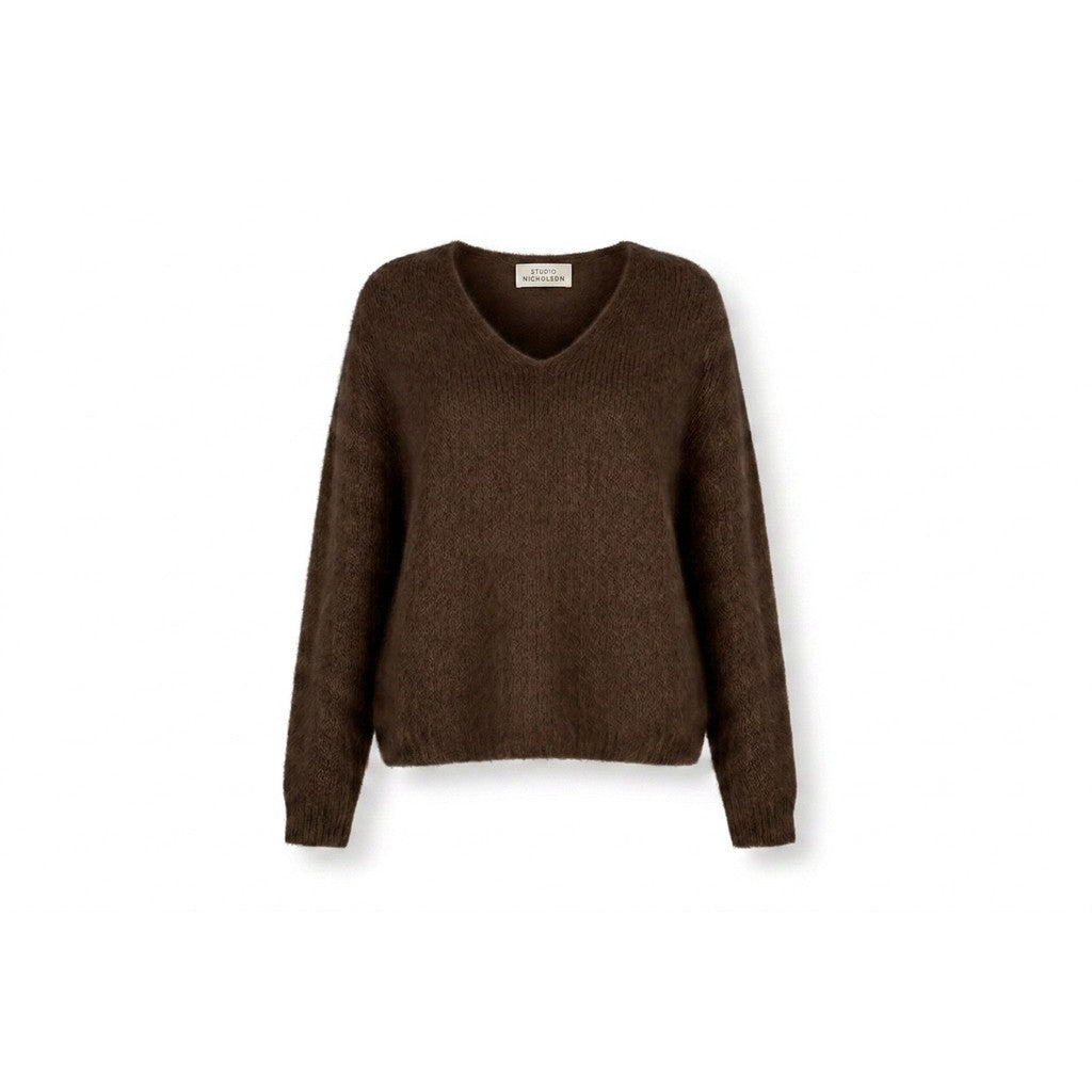 OM-HU 2616 Mona mohair knit brown