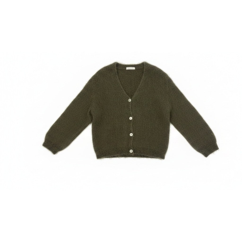 OM-HU 2617 Monsa mohair cardigan kaki