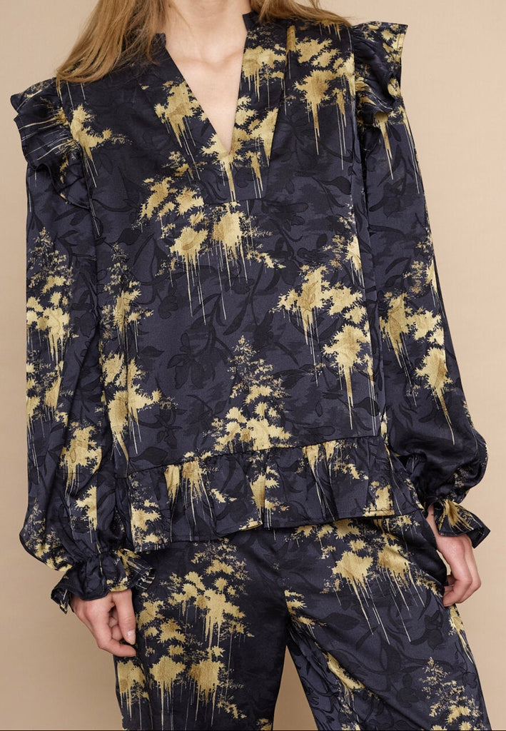 Love & Divine love1034-1 shirt gold print