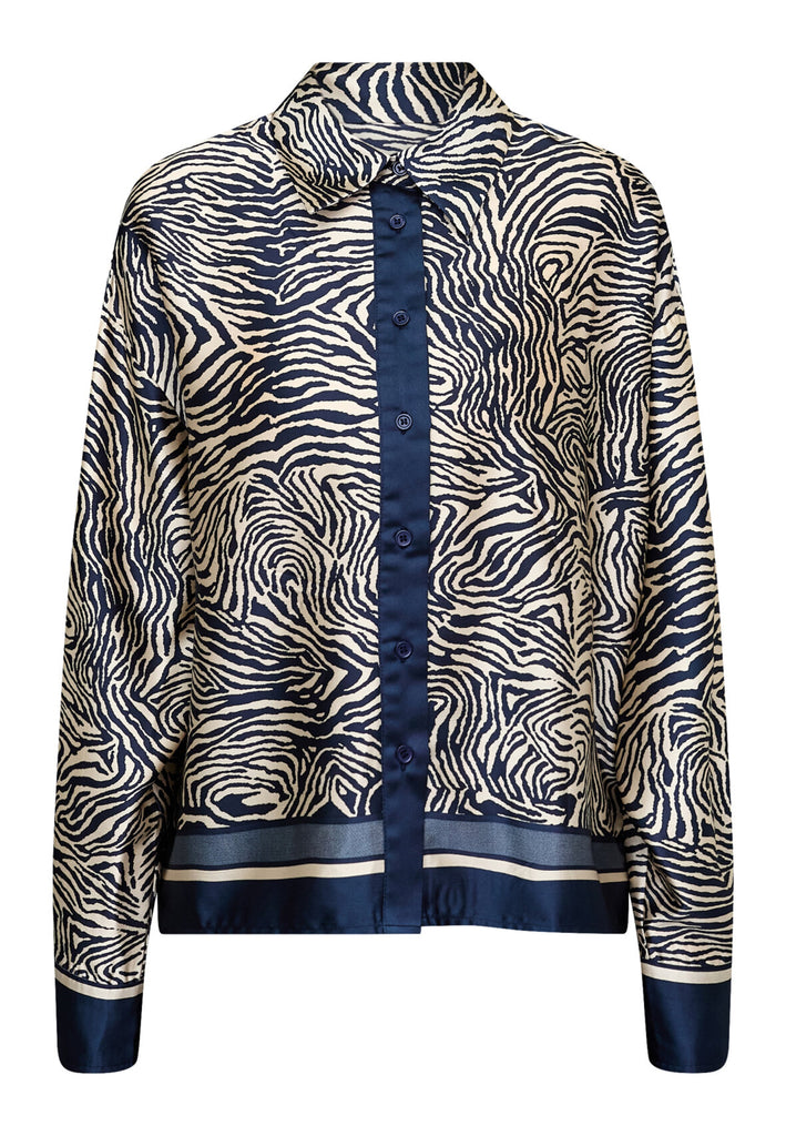 Love & Divine love1393-1 shirt navy zebra