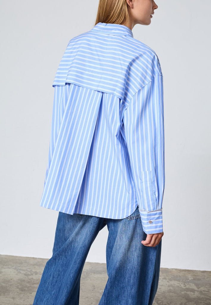 Love & Divine love1441 shirt blue stripes