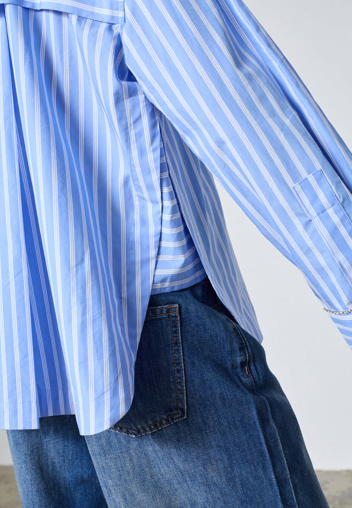Love & Divine love1441 shirt blue stripes