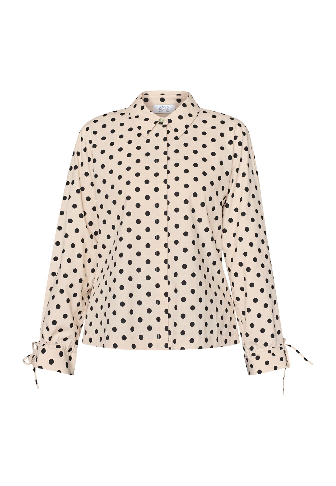Love & Divine love1497 shirt dot cream