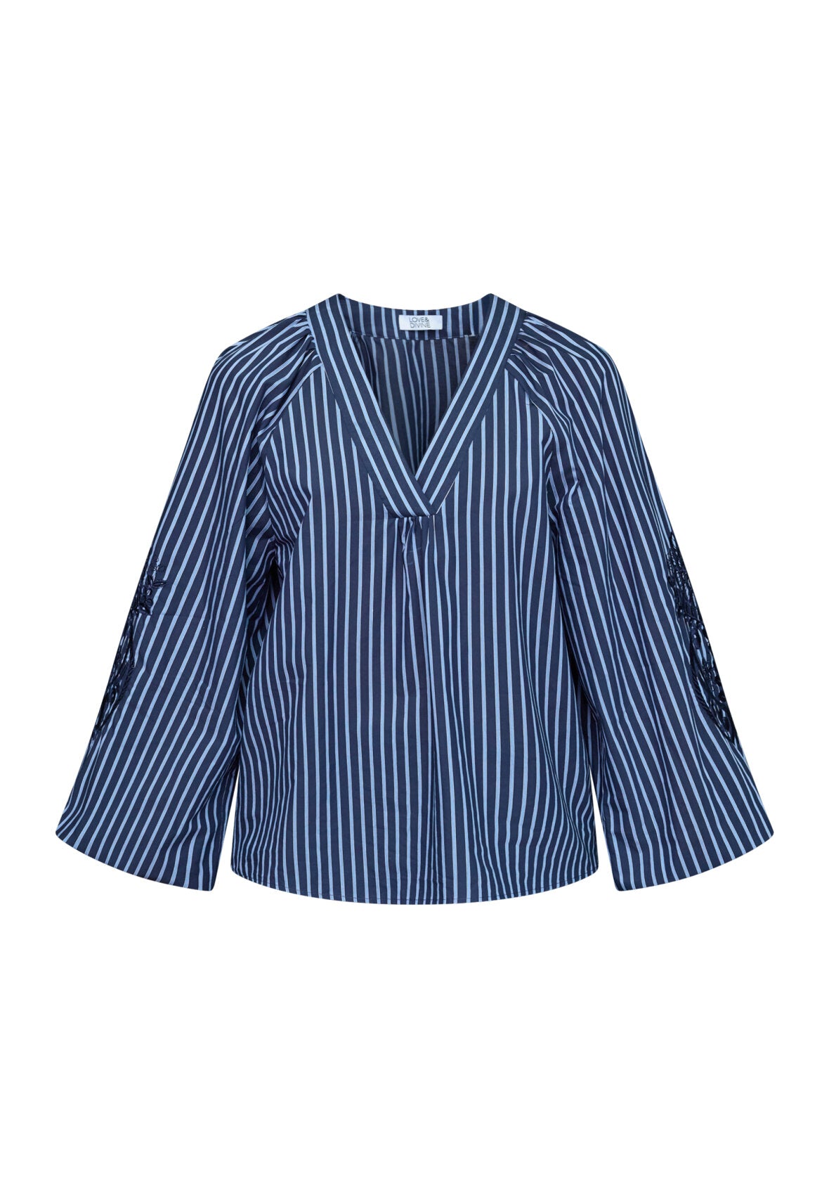 Love & Divine love1529-2 shirt stripe navy