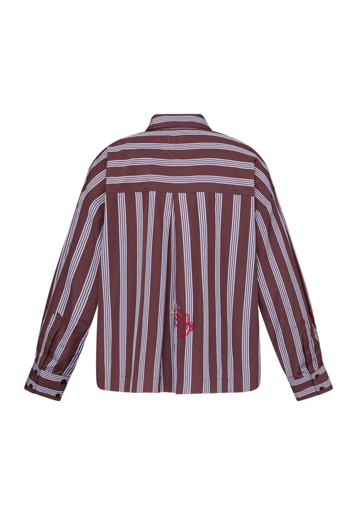 Love & Divine love1555-1 shirt stripe brown