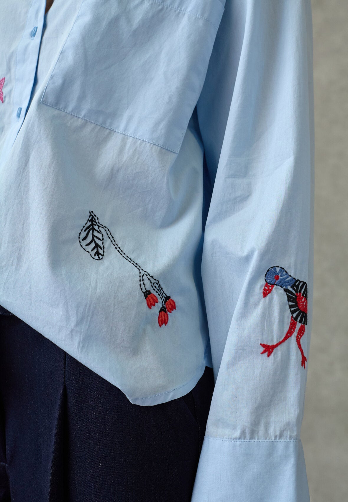Love & Divine love1555-4 shirt solid blue